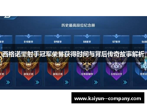 西格诺里射手冠军荣誉获得时间与背后传奇故事解析